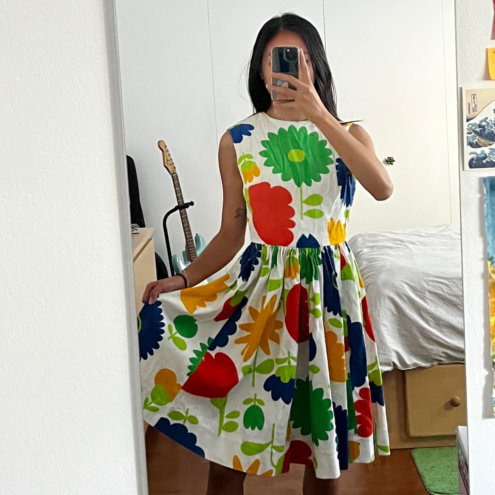 Vintage Fruit Flower Dress